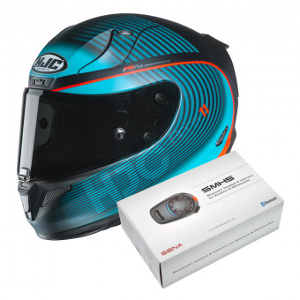 Integrale HJC RPHA 11 Bine MC46HSF + Kit Bluetooth Sena SMH5