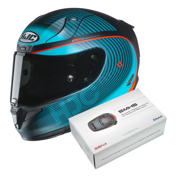 Integrale HJC RPHA 11 Bine MC46HSF + Kit Bluetooth Sena SMH5