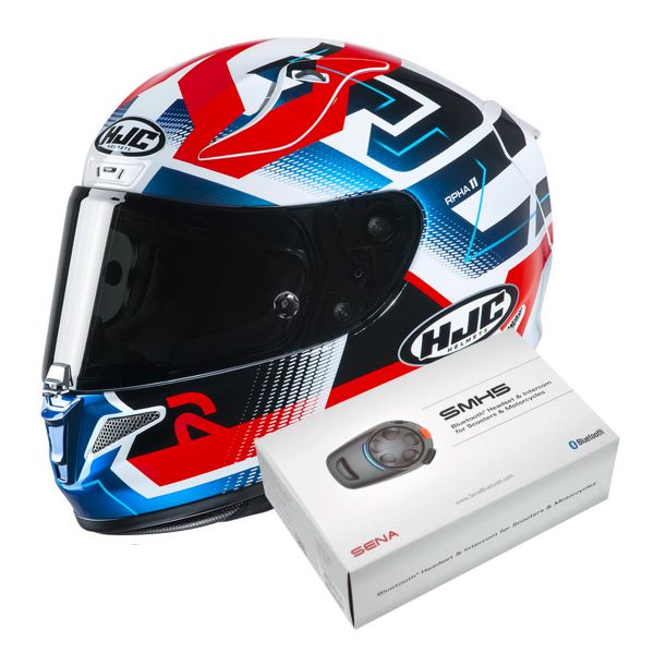 Pack Casco Moto + Kit Bluetooth : HJC RPHA 11 Nectus MC21 + Kit Bluetooth  SMH5 Solo | iCasque.it
