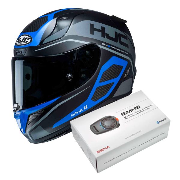 Integrale HJC RPHA 11 Saravo MC2SF + Kit Bluetooth Sena SMH5
