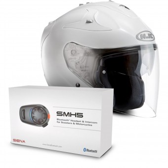 Jet HJC FG-Jet Bianco + Sena SMH5 Bluetooth Kit