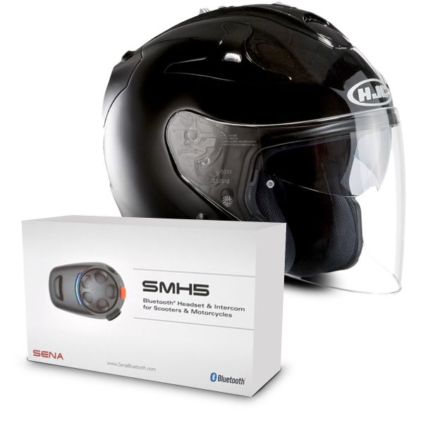 Jet HJC FG-Jet Nero + Sena SMH5 Bluetooth Kit