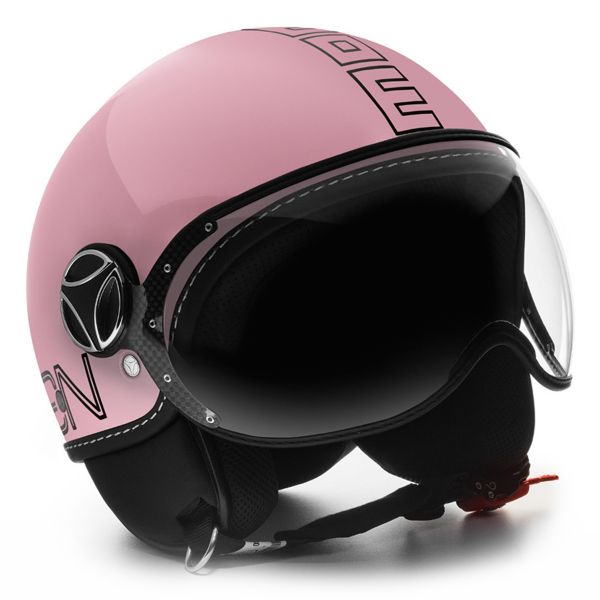 Casco Moto Momo Design FGTR Glam Rosa Nero pronto per l'invio
