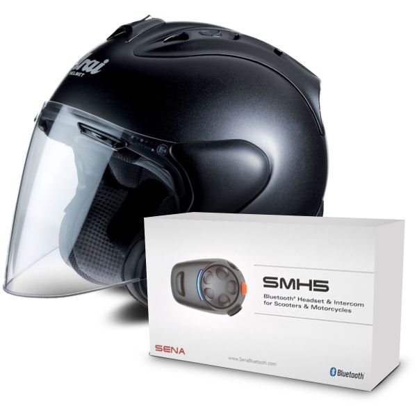 Casco Moto Arai SZ Ram 4 Black Frost + Sena SMH5 Solo Bluetooth Kit in  Stock | iCasque.it