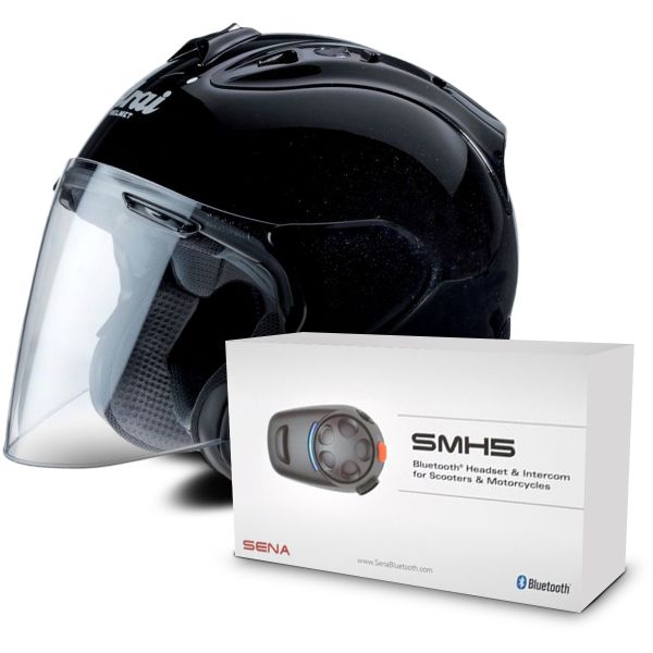 Casco Moto Arai SZ Ram 4 Diamond Black + Sena SMH5 Solo Bluetooth Kit Al  Miglior Prezzo | iCasque.it