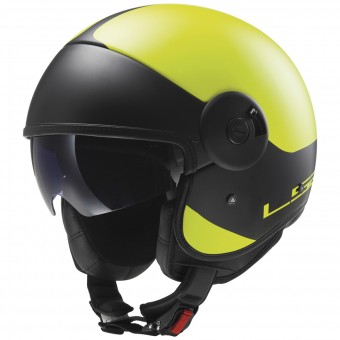 Jet LS2 Cabrio Via Matt Hi-Vis Yellow Black OF597