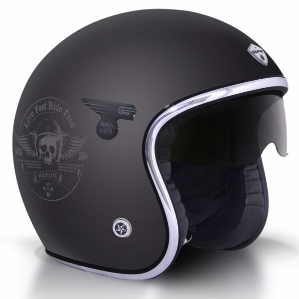 Jet GPA Carbon Solar Skull Nero Opaco