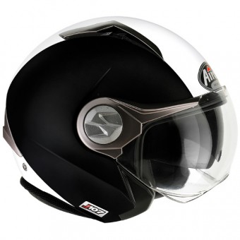 Casque Jet Airoh J107 Nero Bianco Casque Jet Airoh J107 Nero Bianco