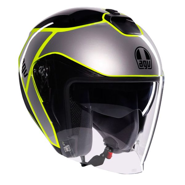Jet AGV Irides Davao Black Grey Yellow Fluo