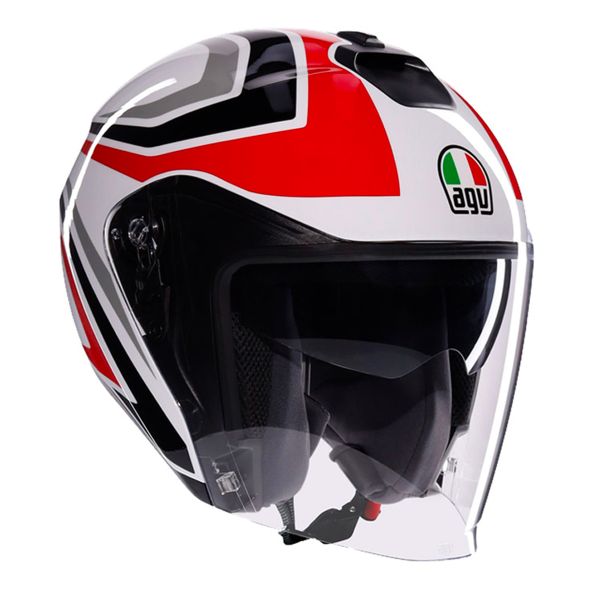 Jet AGV Irides Tolosa Nero Grigio Rosso