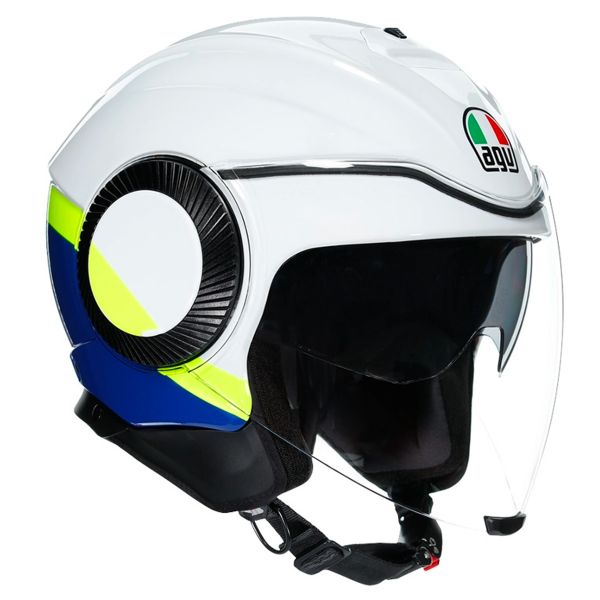Jet AGV Orbyt Block White Blue Yellow Fluo
