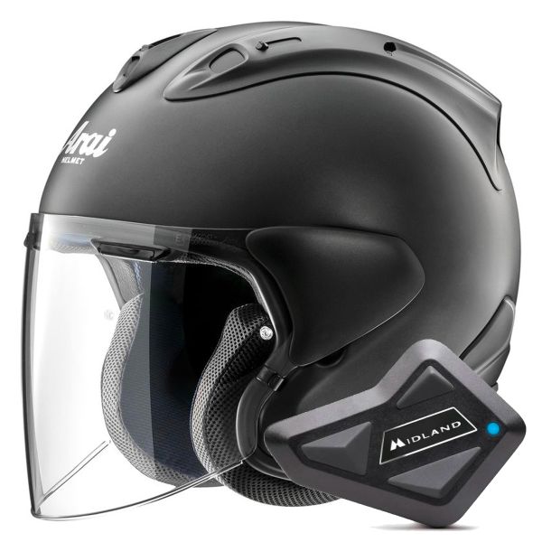 Jet Arai SZ-R Vas Evo Matt Black + Kit Bluetooth BT Mini Jet Arai SZ-R Vas Evo Matt Black + Kit Bluetooth BT Mini