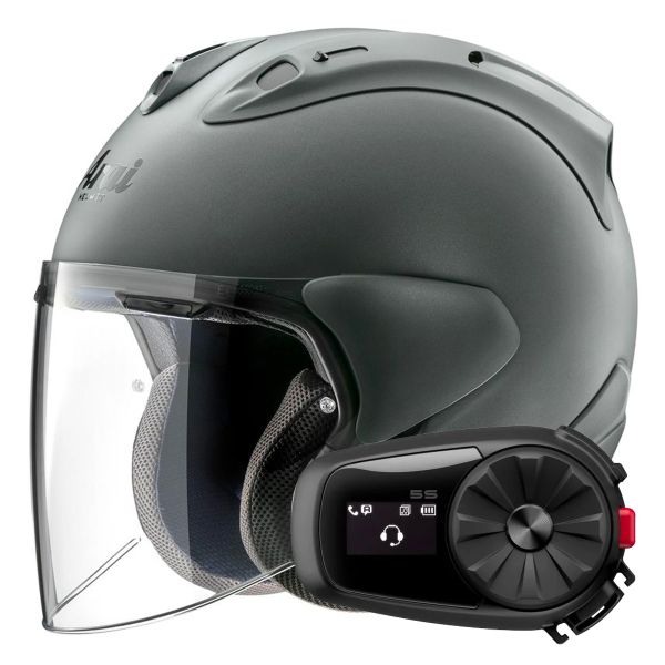 Jet Arai SZ-R Vas Evo Matt Green + Kit Bluetooth 5S Solo