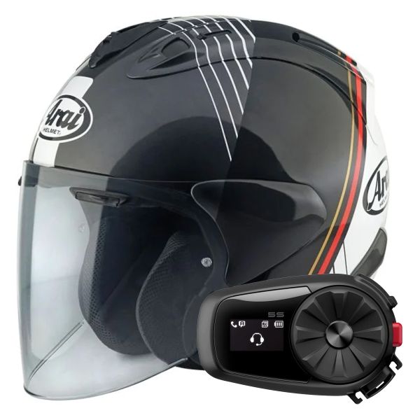 Jet Arai SZ-R Vas Evo Temu + Kit Bluetooth 5S Solo Jet Arai SZ-R Vas Evo Temu + Kit Bluetooth 5S Solo