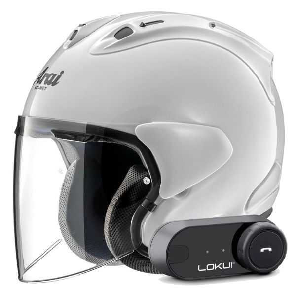 Jet Arai SZ-R Vas Evo White + Kit Bluetooth Lokui K30 Jet Arai SZ-R Vas Evo White + Kit Bluetooth Lokui K30