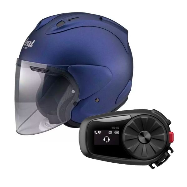 Jet Arai SZ-R Vas Matt Blue + Kit Bluetooth Sena 5S Solo