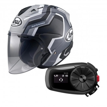 Jet Arai SZ-R Vas RSW Black + Kit Bluetooth Sena 5S Solo