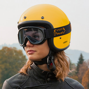 Visiera DMD Bubble, Giallo Con Visiera Plastica