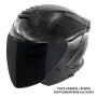 Casque Jet Everone RX31-Jet Shiny Black + Visiera