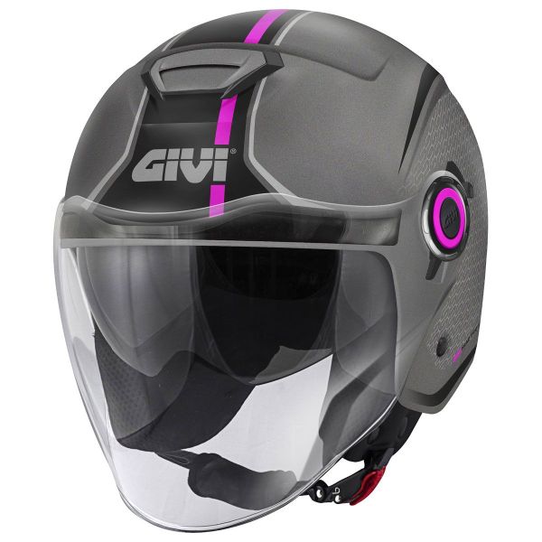 Jet Givi 12.5 Graphic Touch Matt Titanium Pink