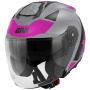 Casque Jet Givi X25 Target Matt Grey Pink
