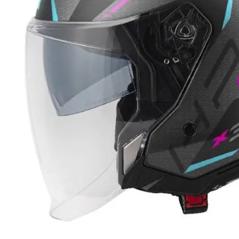 Givi X31 Impact Matt Black Dark Titanium Fuchsia Blue