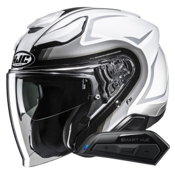 Casque Jet HJC F31 Bask MC10 + Kit Bluetooth Smart 11B