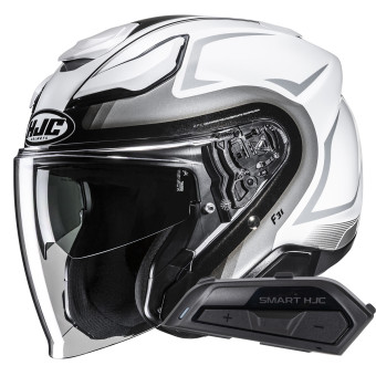 Casque Jet HJC F31 Bask MC10 + Kit Bluetooth Smart 21B