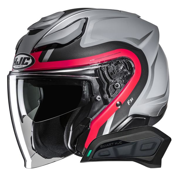Jet HJC F31 Bask MC1SF + Kit Bluetooth Smart 11Be Jet HJC F31 Bask MC1SF + Kit Bluetooth Smart 11Be