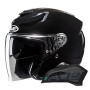 Casque Jet HJC F31 Black + Kit Bluetooth Smart 11Be