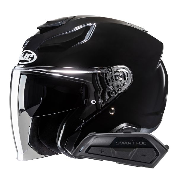 Jet HJC F31 Black + Kit Bluetooth Smart 21B Flat Black Jet HJC F31 Black + Kit Bluetooth Smart 21B Flat Black