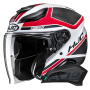 Casque Jet HJC F31 Ceron MC1SF + Kit Bluetooth Smart 11Be
