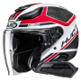 Casque Jet HJC F31 Ceron MC1SF + Bluetooth Smart Kit 21B Nero piatto