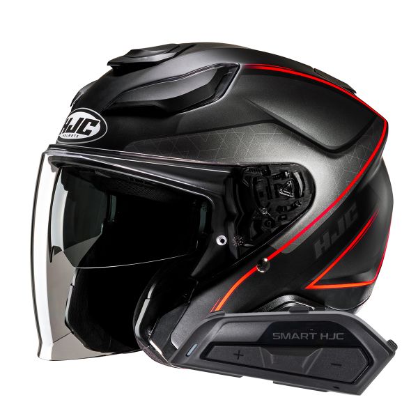 Jet HJC F31 Ludi MC1SF +Kit Bluetooth Smart 21B Flat Black