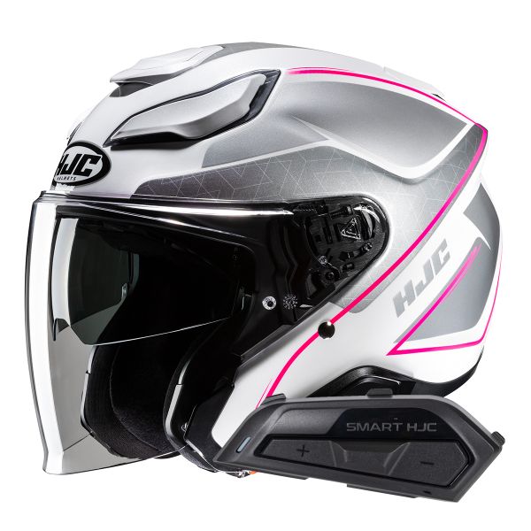 Jet HJC F31 Ludi MC8 + Kit Bluetooth Smart 21B Flat Black