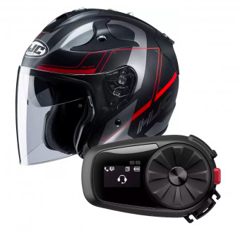 Jet HJC FG-Jet Komina MC1SF + Kit Bluetooth Sena 5S Solo