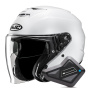 Casque Jet HJC i31 Pearl White + Kit Bluetooth BT Mini