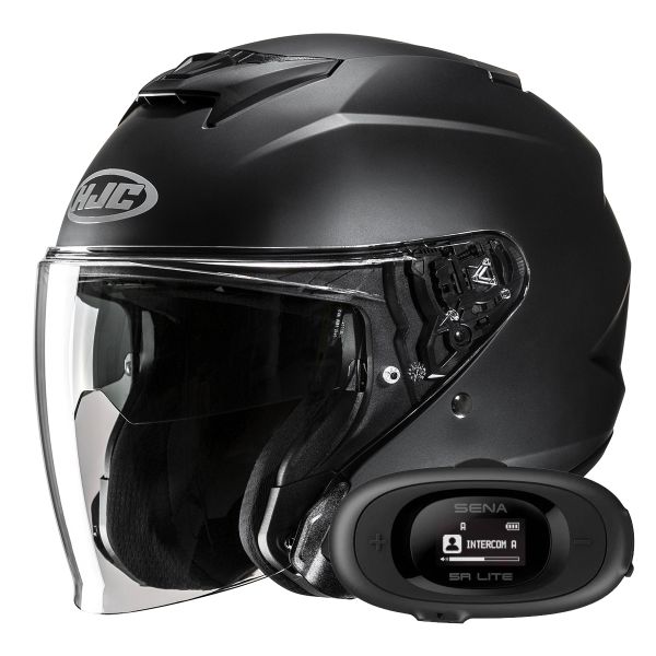 Jet HJC i31 Semi Flat Black + Kit bluetooth 5R Lite Jet HJC i31 Semi Flat Black + Kit bluetooth 5R Lite