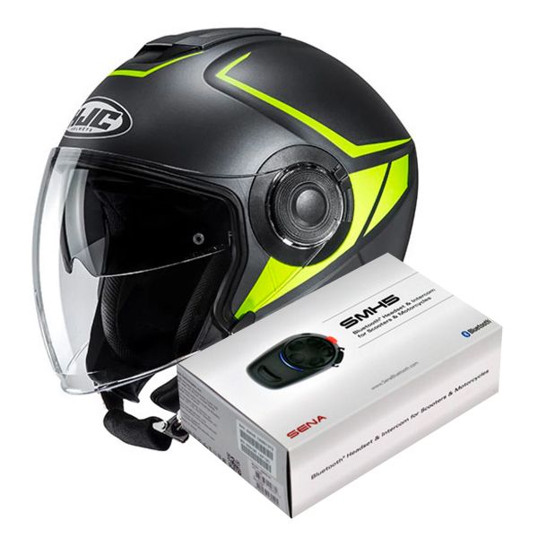 Jet HJC I40 Camet MC4HSF + Kit Bluetooth Sena SMH5