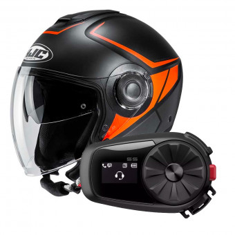 Jet HJC I40 Camet MC7SF + Kit Bluetooth Sena 5S Solo