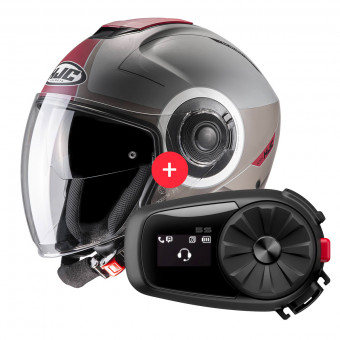 Jet HJC I40 Panadi MC1SF + Kit Bluetooth 5S