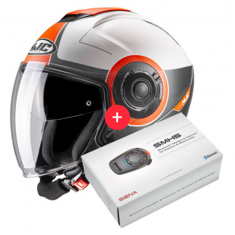 Jet HJC I40 Panadi MC7SF + Kit Bluetooth SMH5