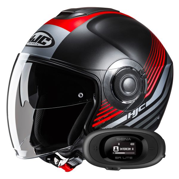 Jet HJC i40N Dova MC1SF + Kit bluetooth 5R Lite Solo