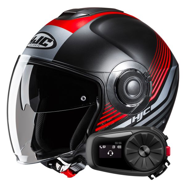Jet HJC i40N Dova MC1SF + Kit Bluetooth 5S Solo