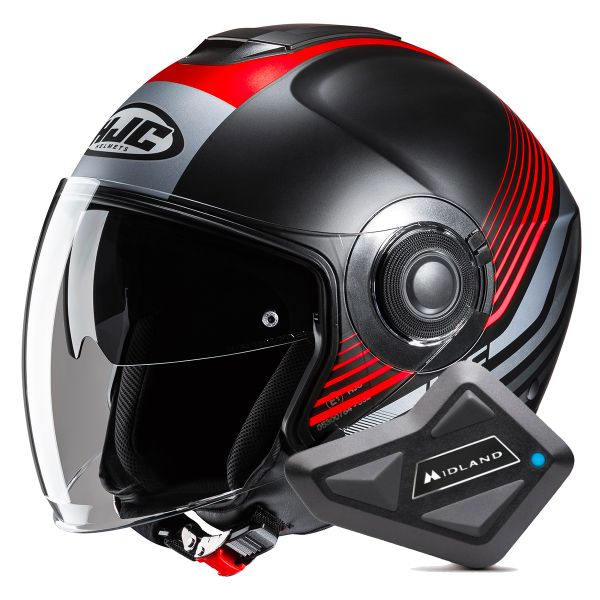 Jet HJC i40N Dova MC1SF + Kit Bluetooth BT Mini