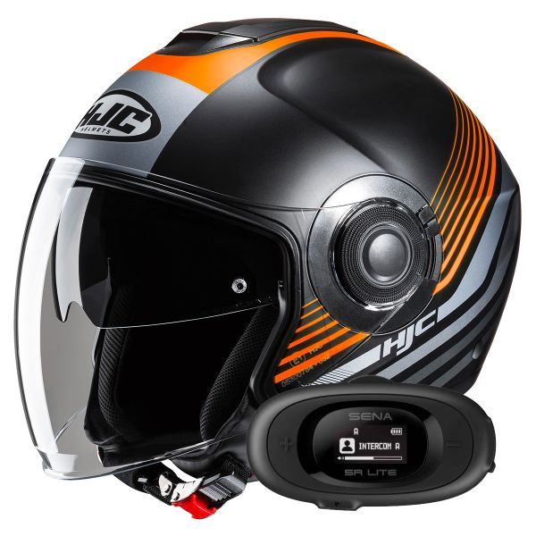 Jet HJC i40N Dova MC7SF + Kit bluetooth 5R Lite Solo