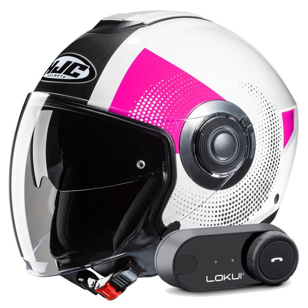 Jet HJC i40N Pyle MC8 + Kit Bluetooth Lokui K30