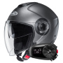 Casque Jet HJC i40N Semi Flat Titanium + Kit Bluetooth 5S Solo