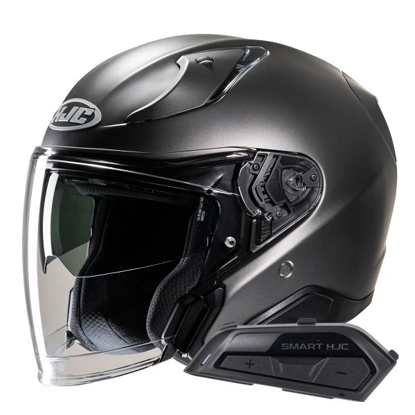 Jet HJC RPHA31 Semi Flat Titanium+ Kit Bluetooth Smart 21B Flat Black