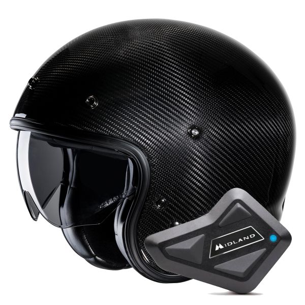 Jet HJC V31 Carbon Black + Kit Bluetooth BT Mini